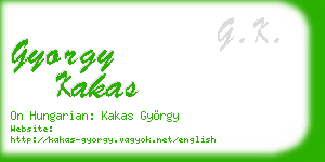 gyorgy kakas business card