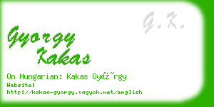 gyorgy kakas business card